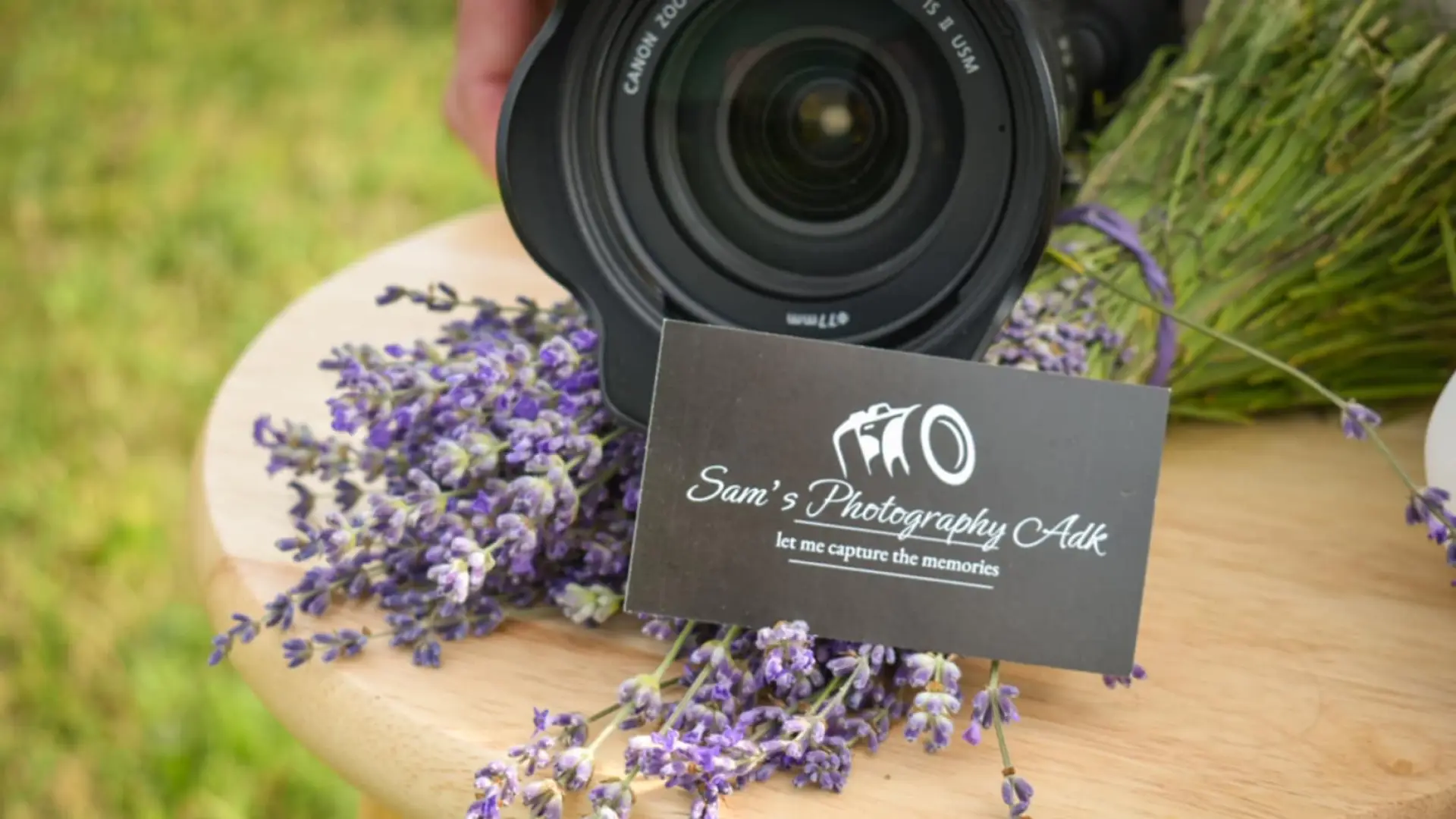 Camera with business card infront