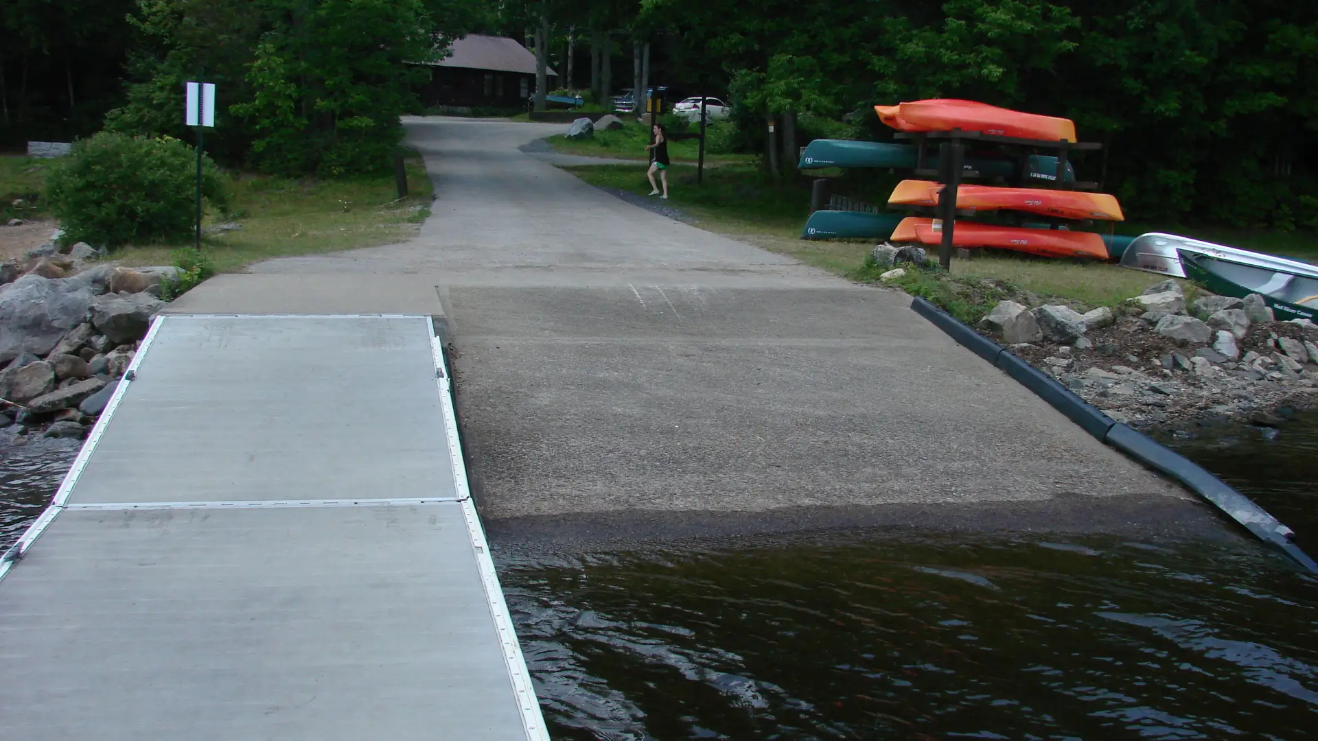 The hard ramp on Piseco Lake allows access for all kinds of watercraft.