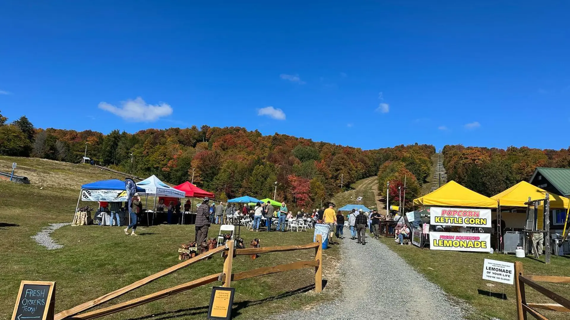 The fiels filled with vender tents at last year's Oaktoberfest