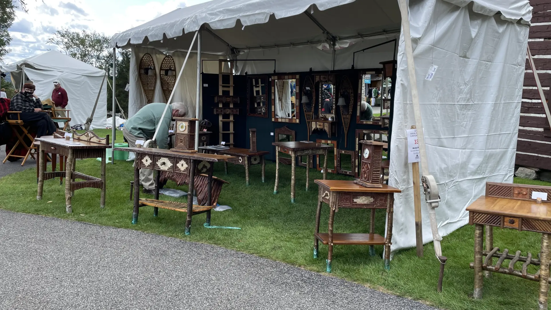 A booth at the ADK Rustic Fair