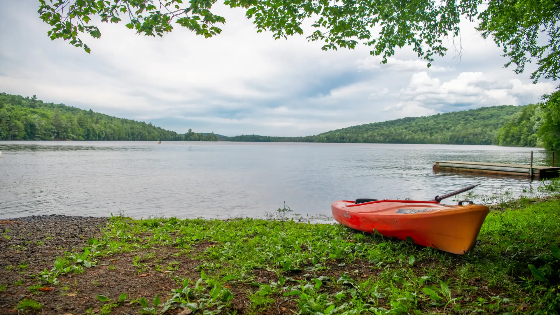 A kayak by the water