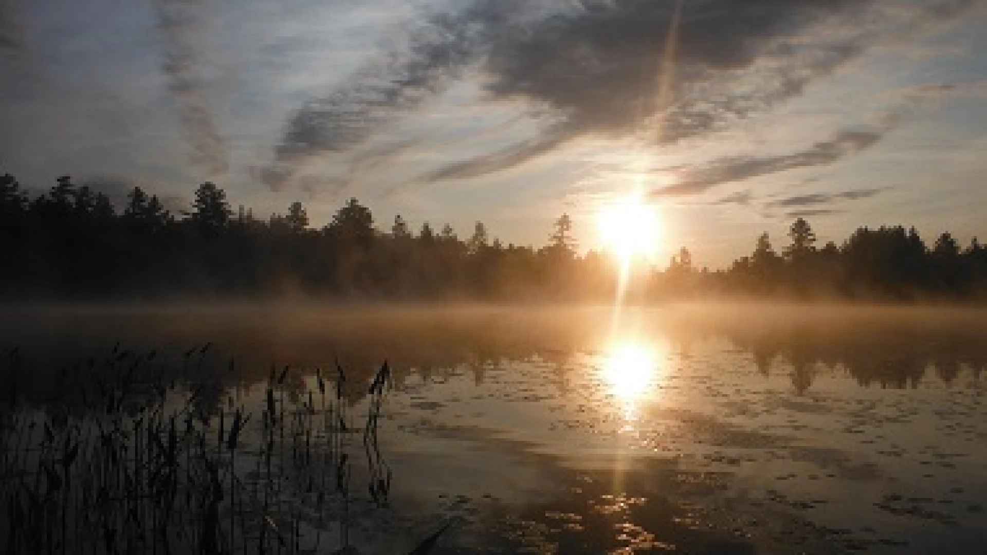 Picture of a sunset at Lake Durant Campground