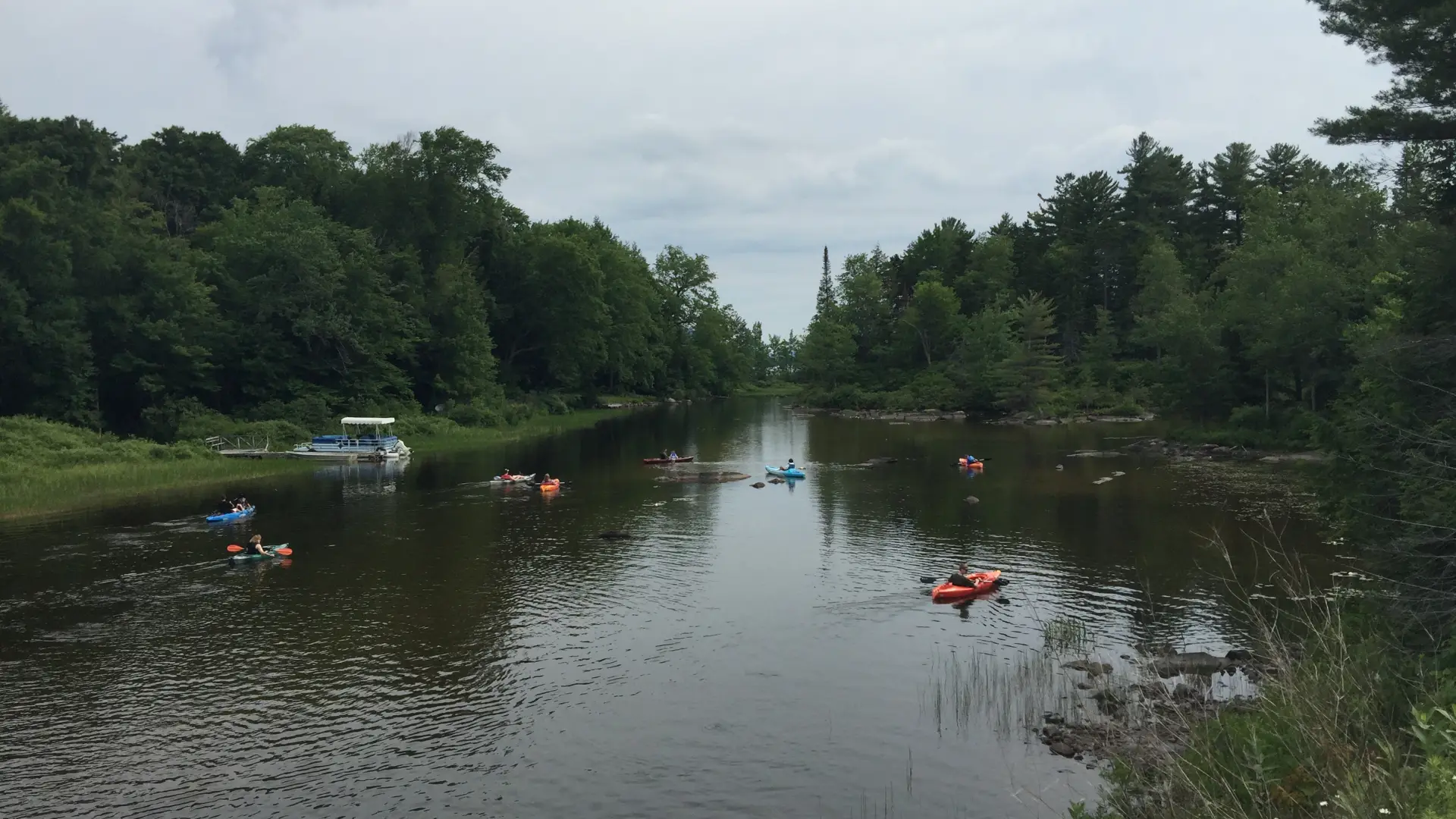 Kayakers out on the water