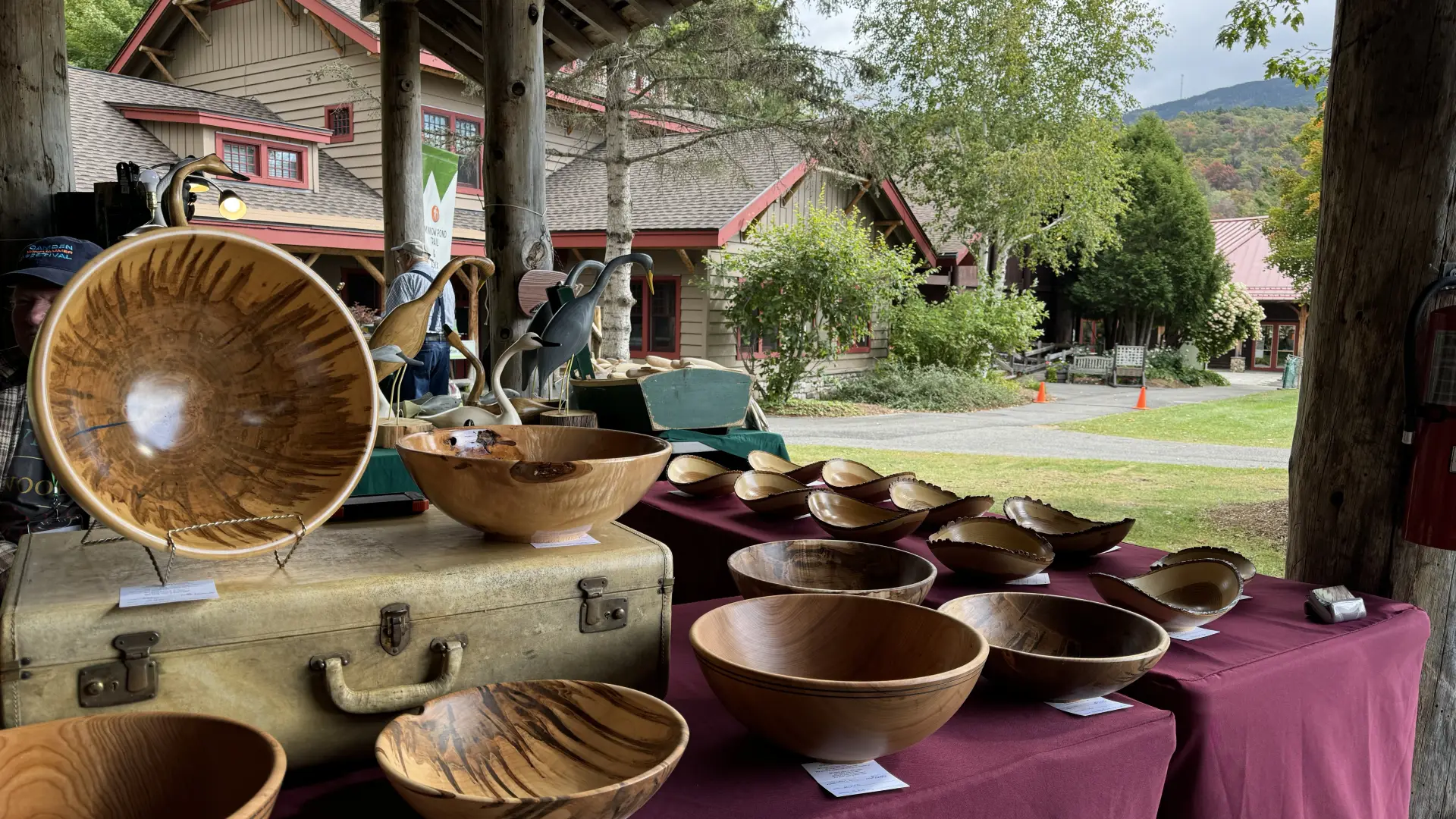 wood bowls on a table at the ADKX