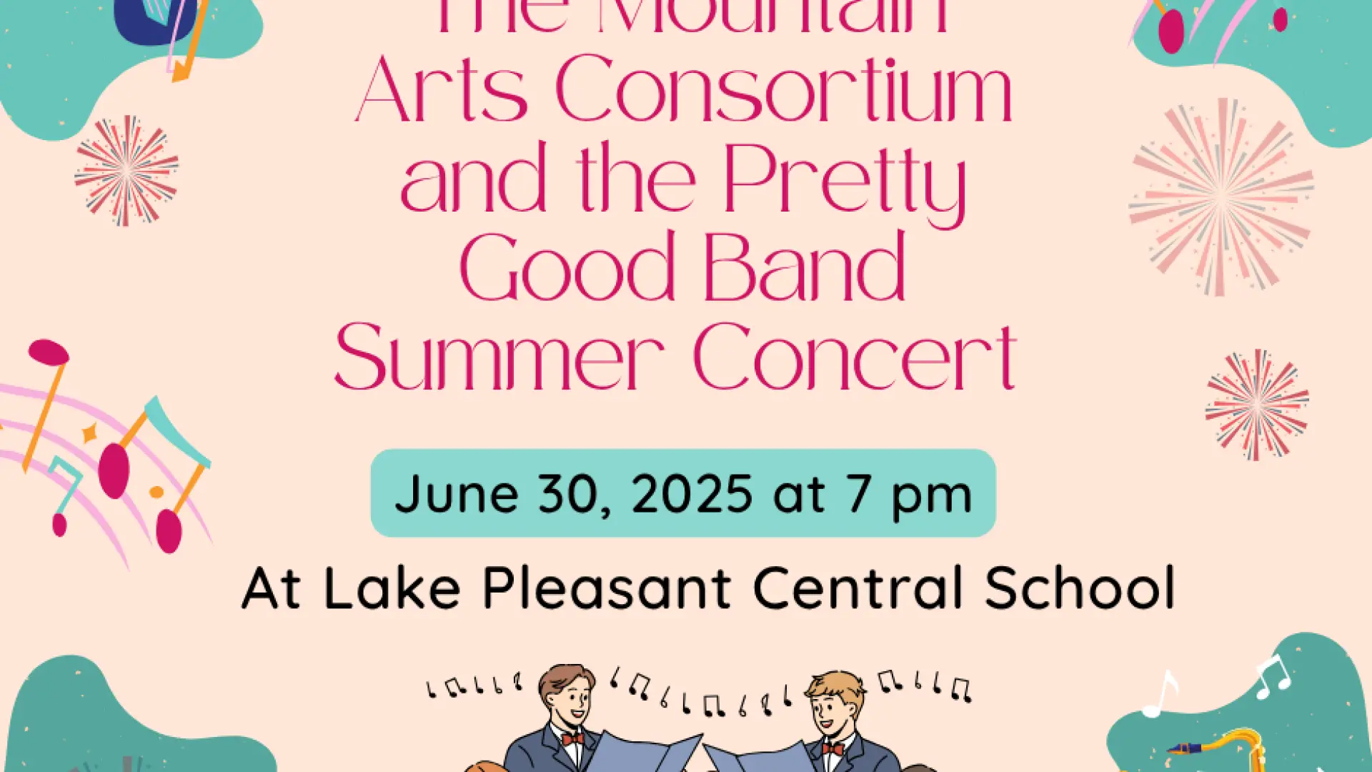 Sign of concert information.