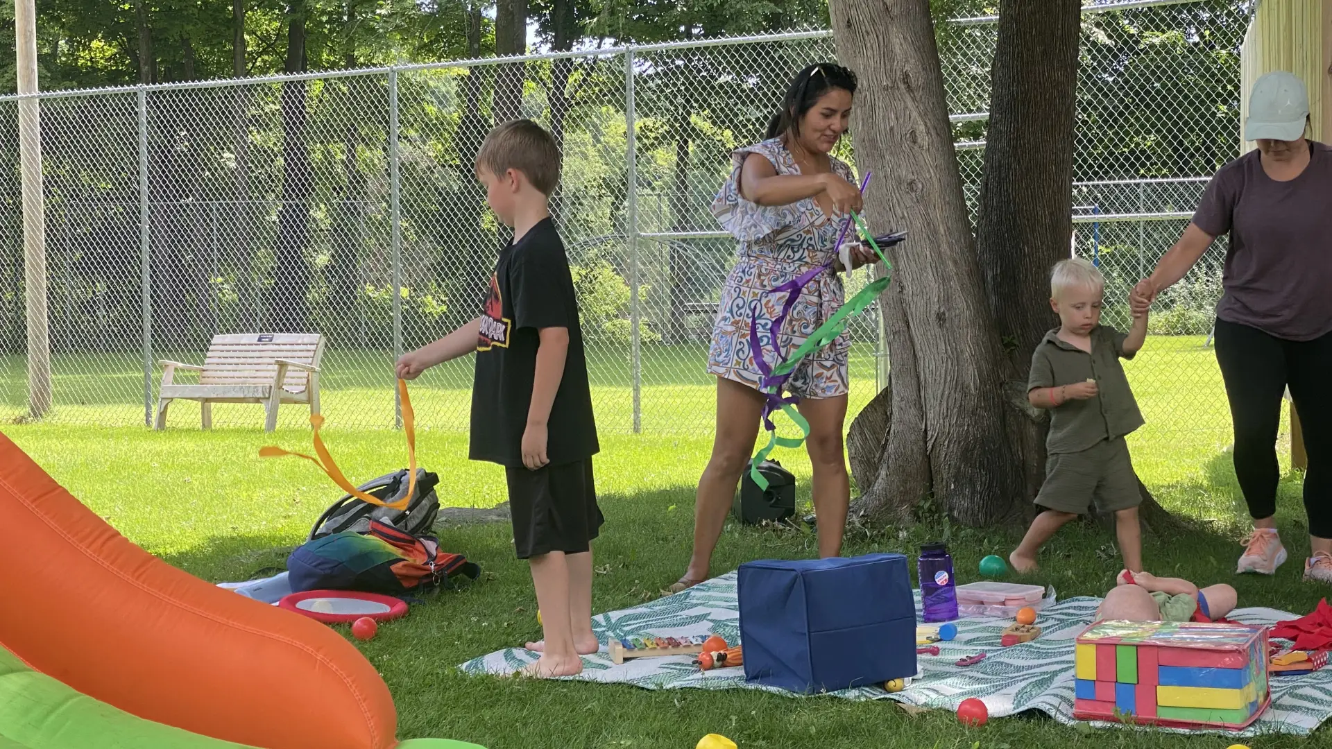 musical instruments & blocks for outdoor fun with Marietta