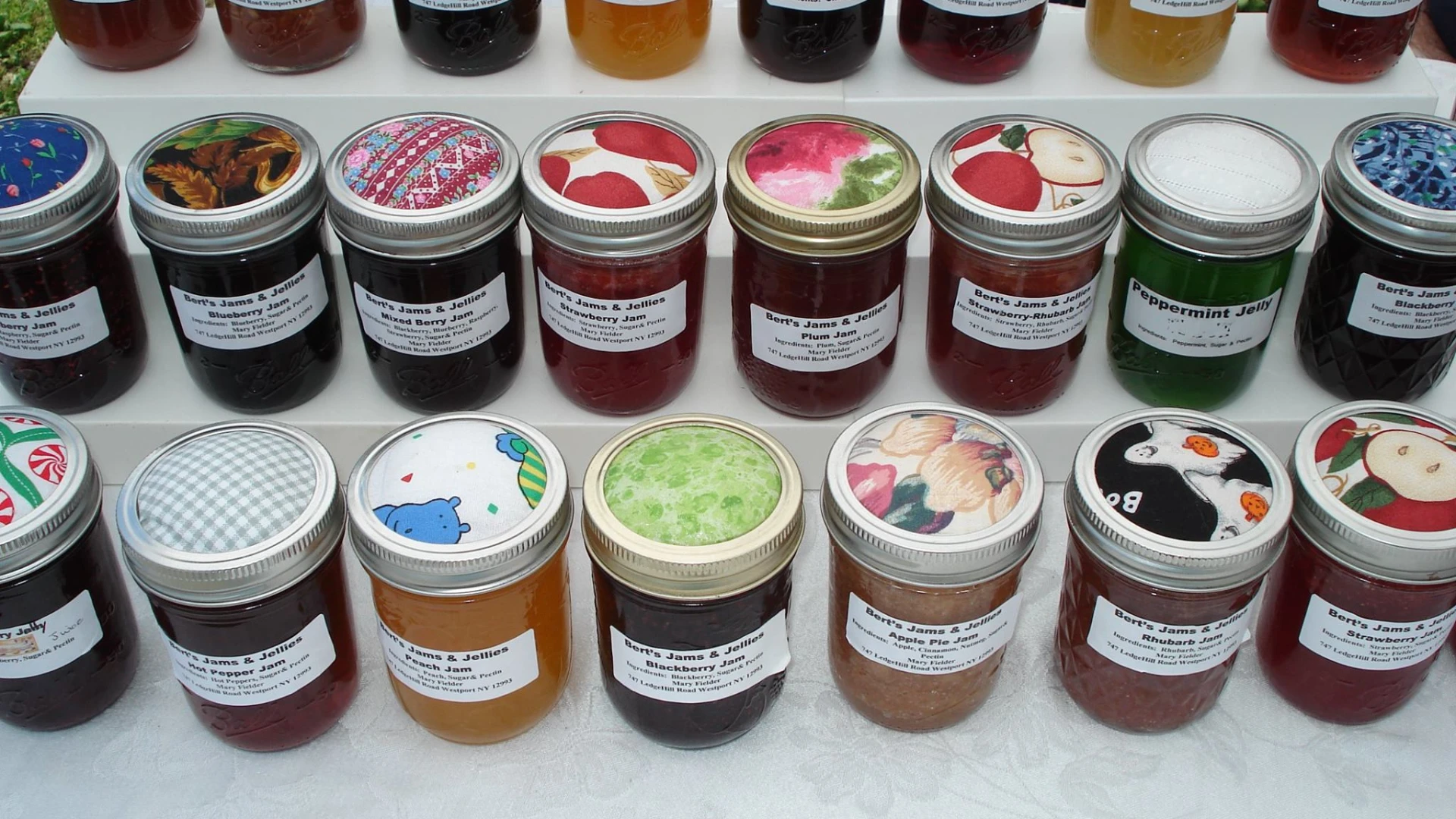 Bert's jams and jellies go fast.