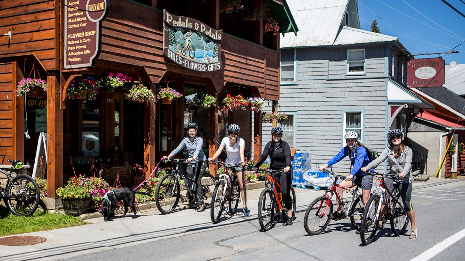 cyclists on main street