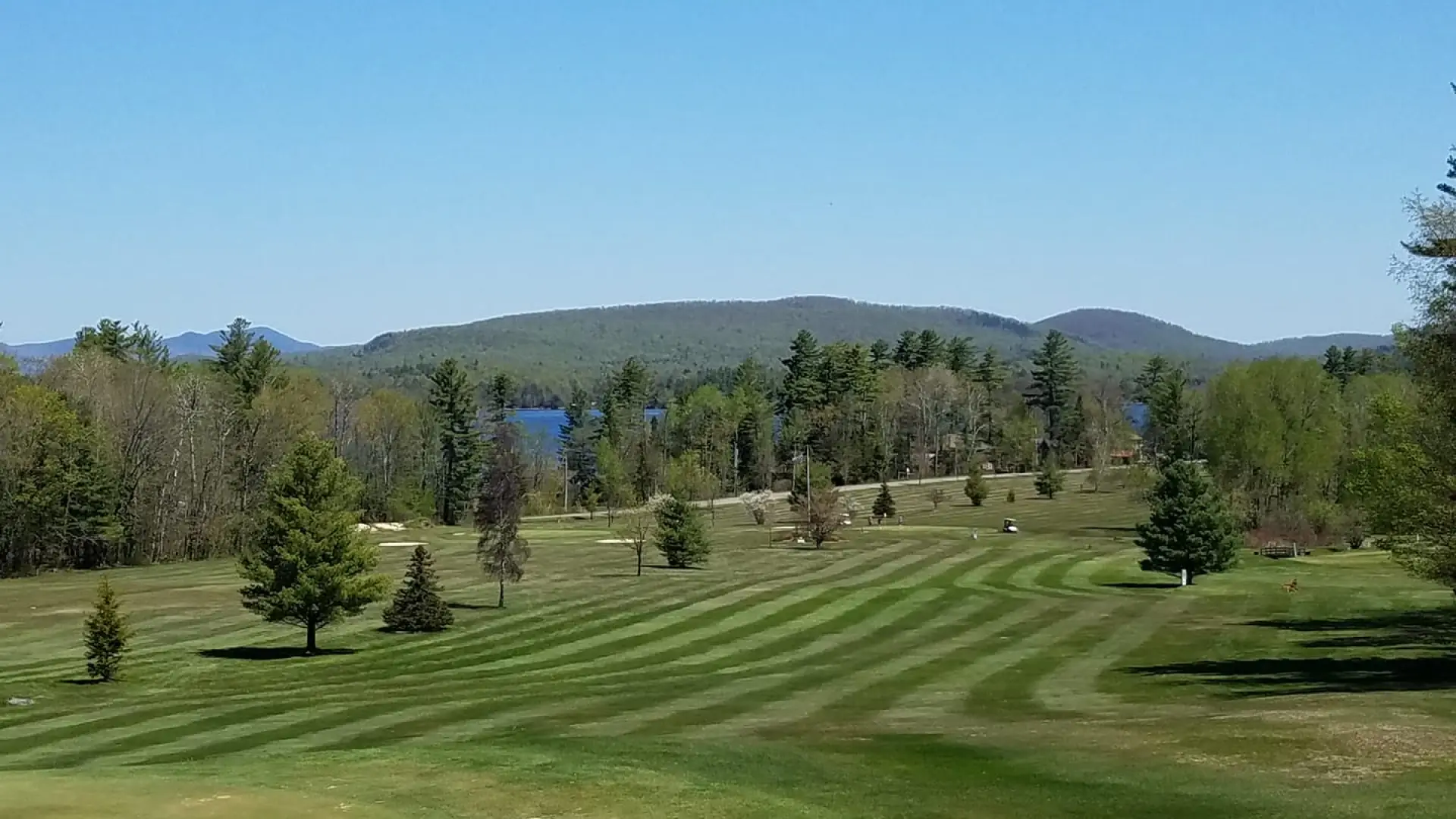 Wide view of a golf course