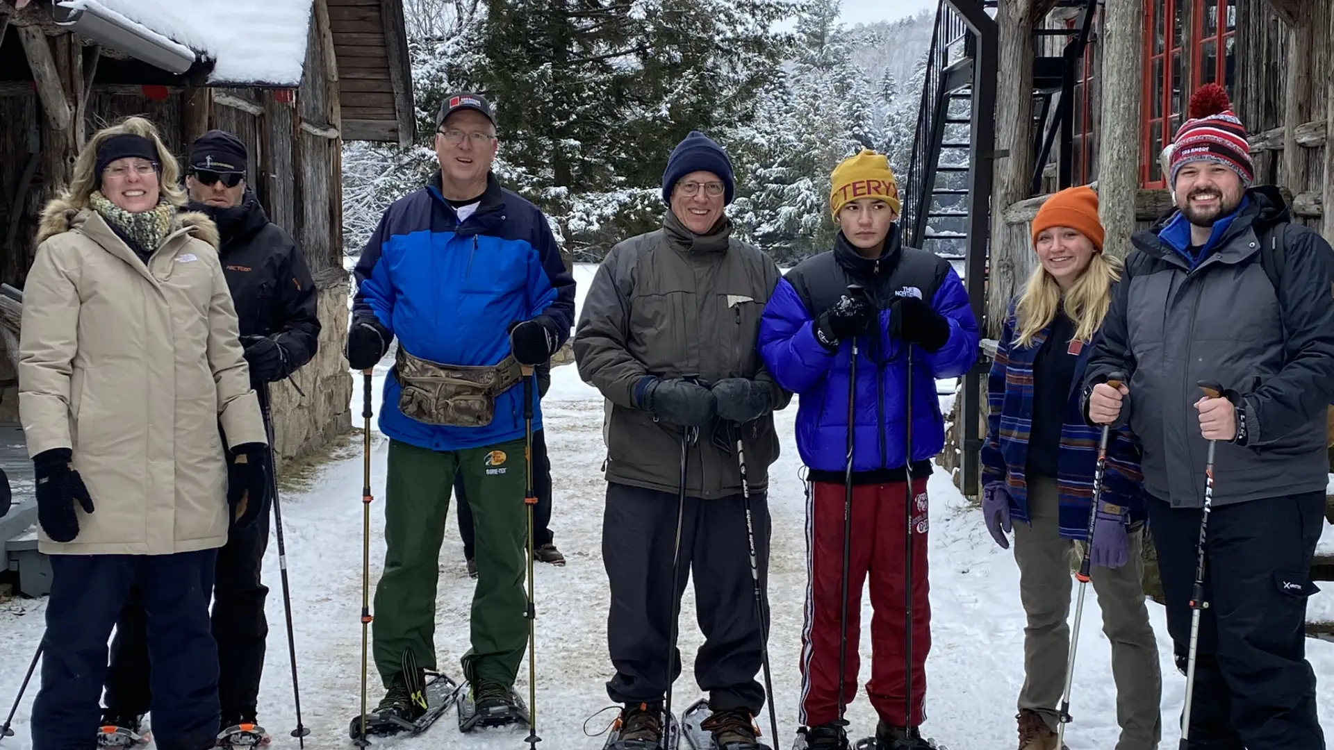 A group readed for a guided hike