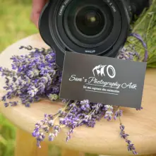 Camera with business card infront