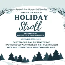 speculator holiday stroll flyer for event