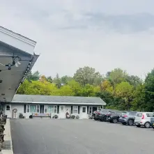 taken from the road of the Park Motor Inn and parking lot