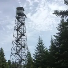 The Wakely Mountain Firetower offers the best views from the wooded summit.