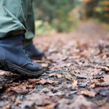Close up of a hiker's boots