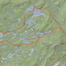 A map of the French Louie hiking loop.
