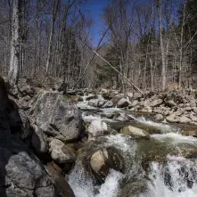 A narrow gorge of the West Branch of the Sacandaga River.