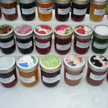 Bert's jams and jellies go fast.