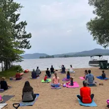 beach yoga