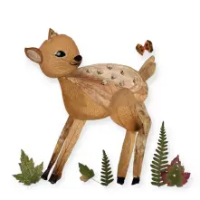deer made out of pressed flowers