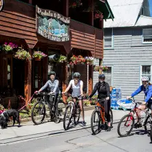 cyclists on main street