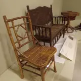 A close up image of some hand crafted chairs from centuries past.