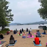 beach yoga