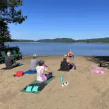 beach yoga