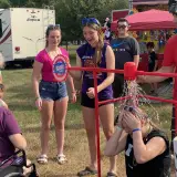 teens getting dunked at etown day festival