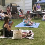 people at a lawn concert