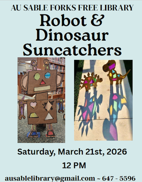 Robot and Dinosaur Suncatchers Craft