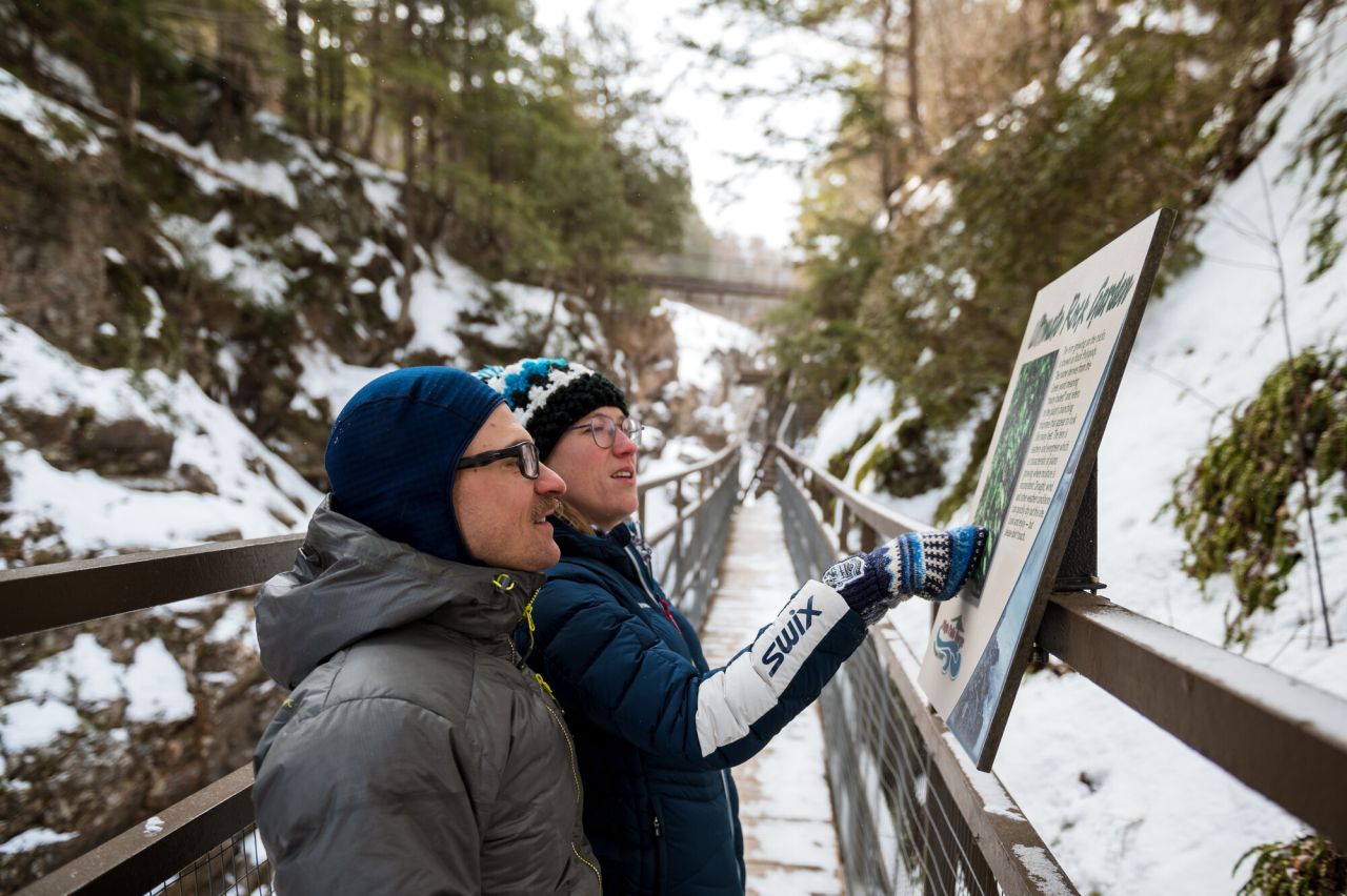 Exploring High Falls Gorge.