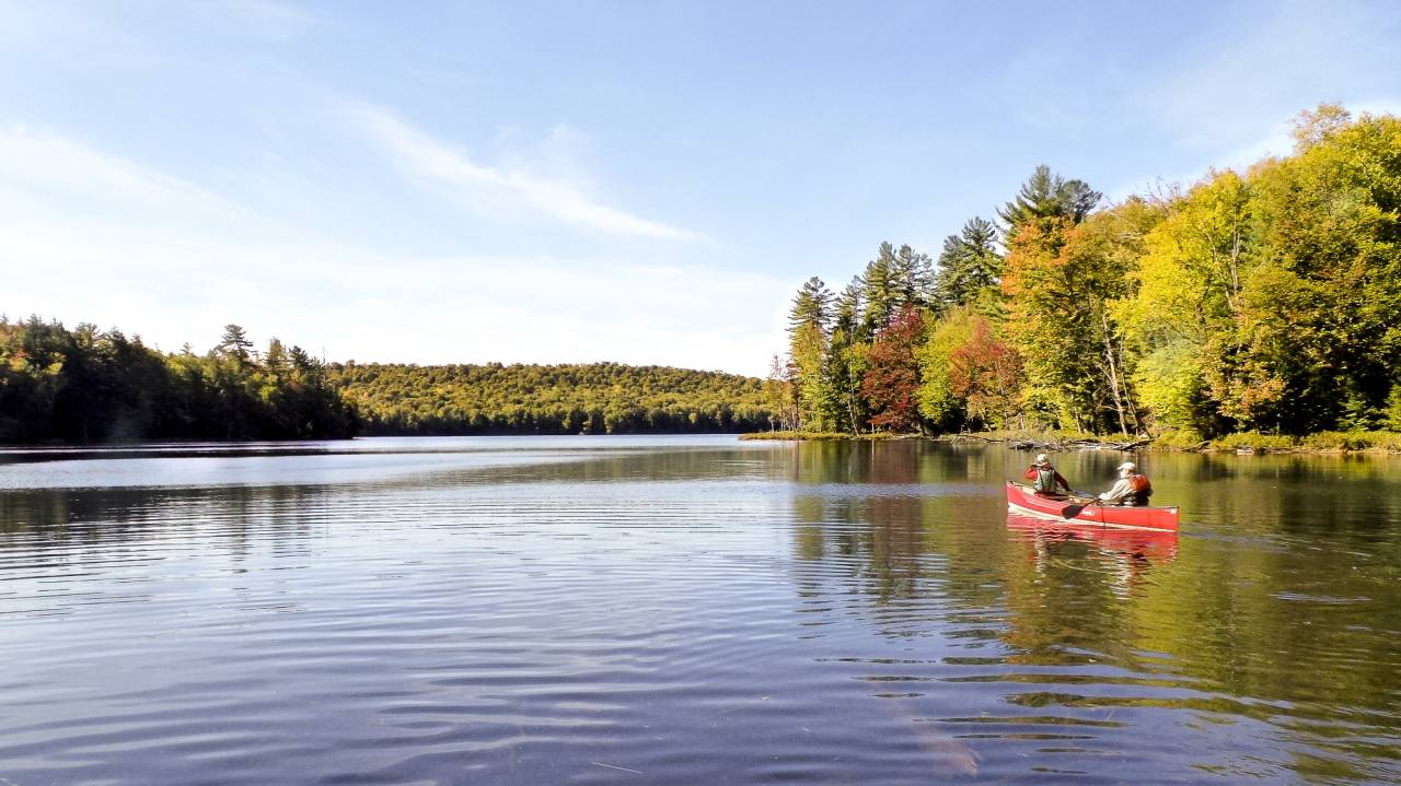 Paddlers on the Follensby Clear Pond Loop.