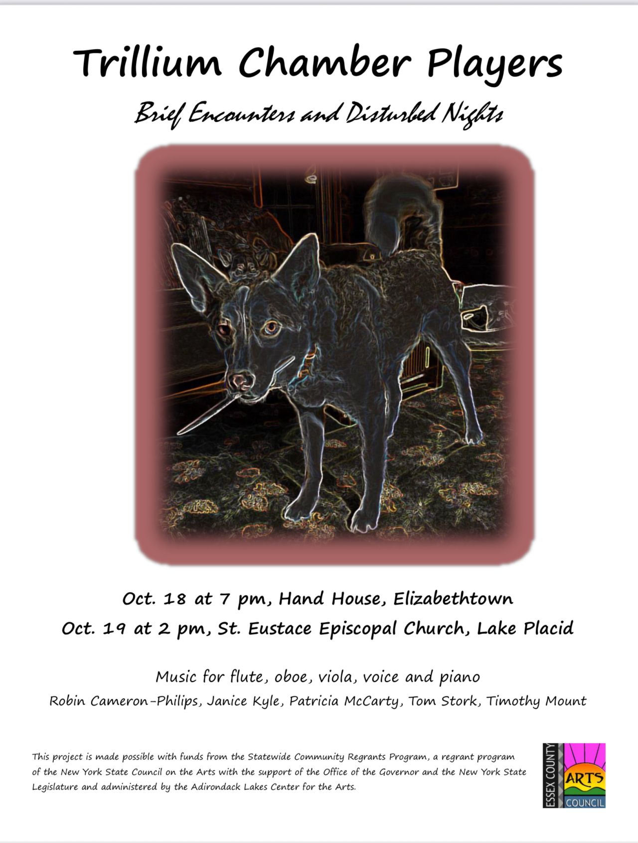 Event poster for Trillium Chamber Players concert