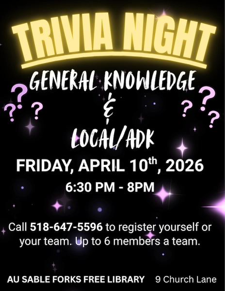 April Trivia Night poster