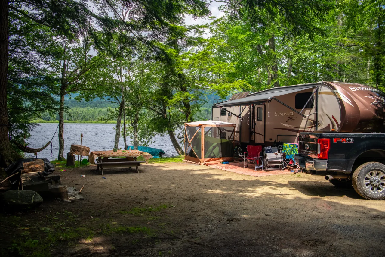 Camping at Lake Durant.