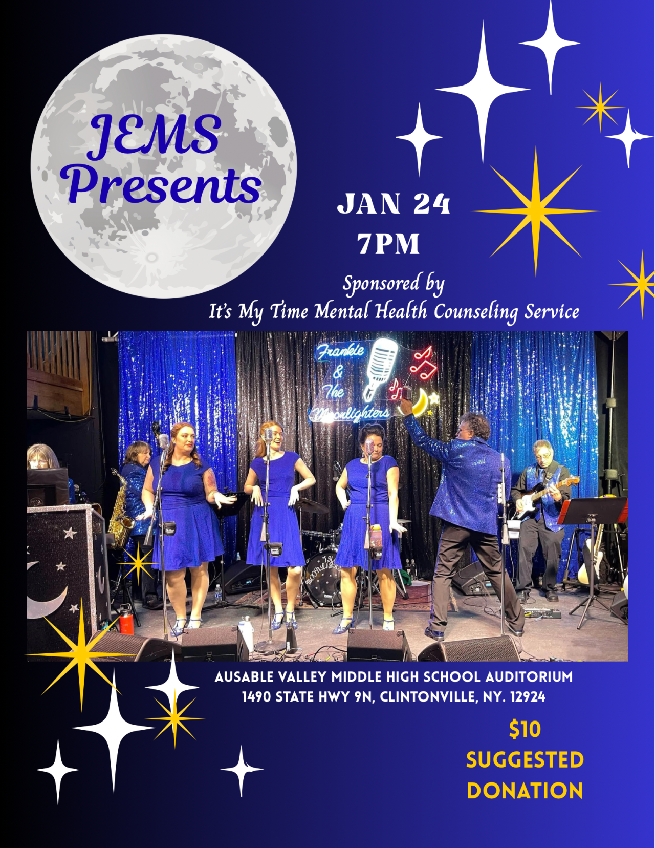 Frankie and the Moonlights concert poster