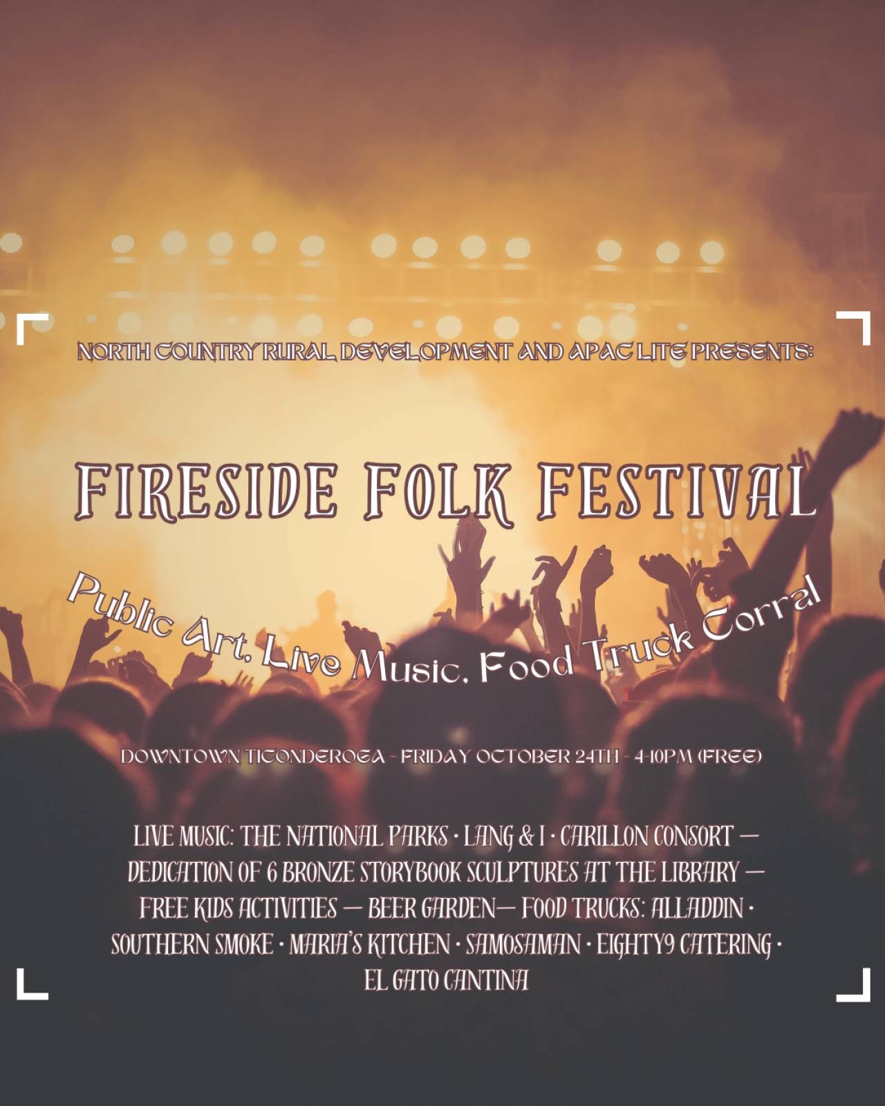 Fireside Folk Festival flyer