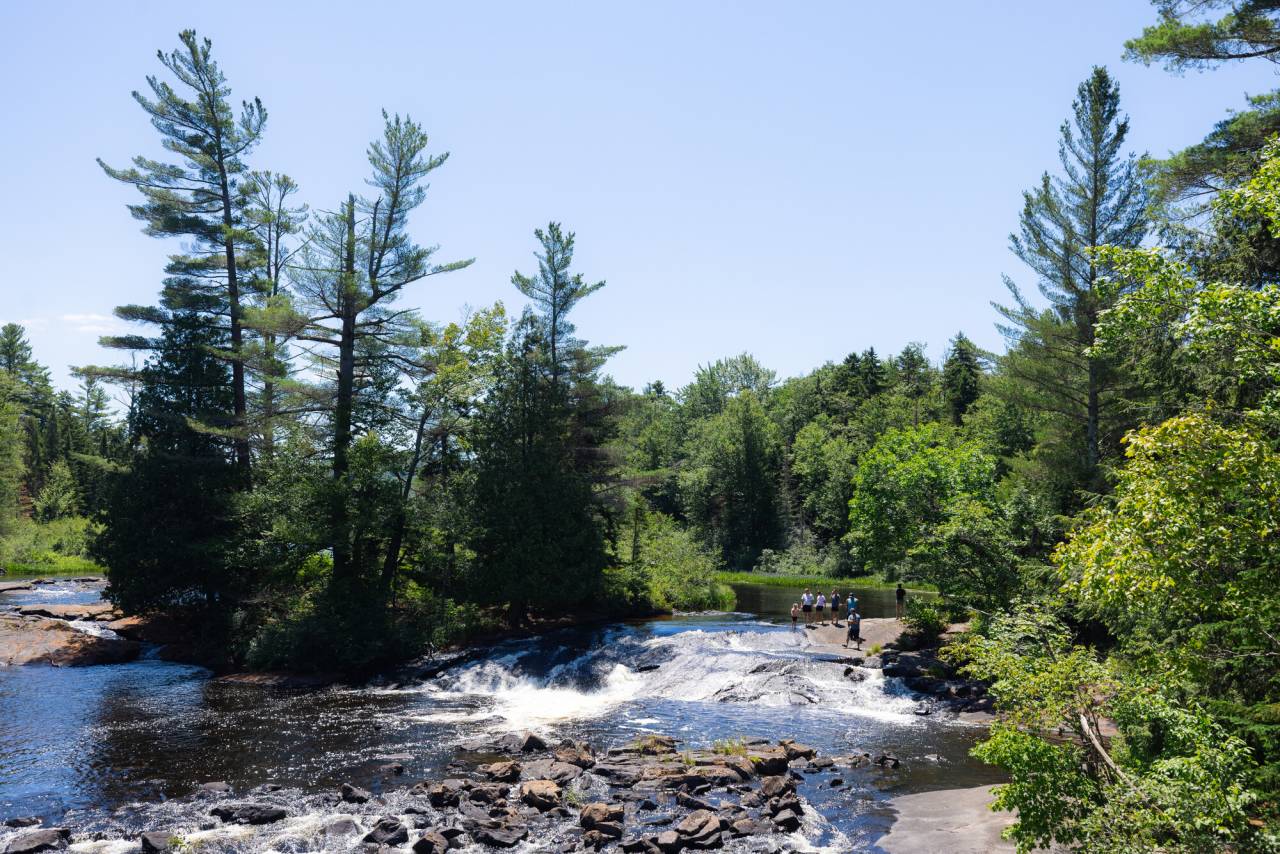 View of Bog River Falls.
