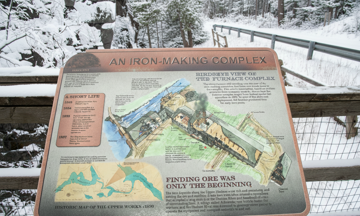 Blast furnace interpretive signage