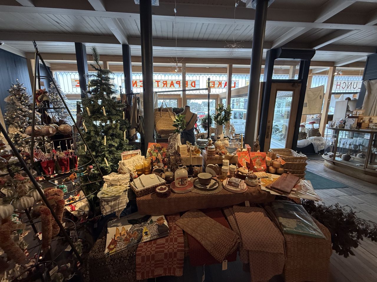 Shopping at the Schroon Lake Department Store.