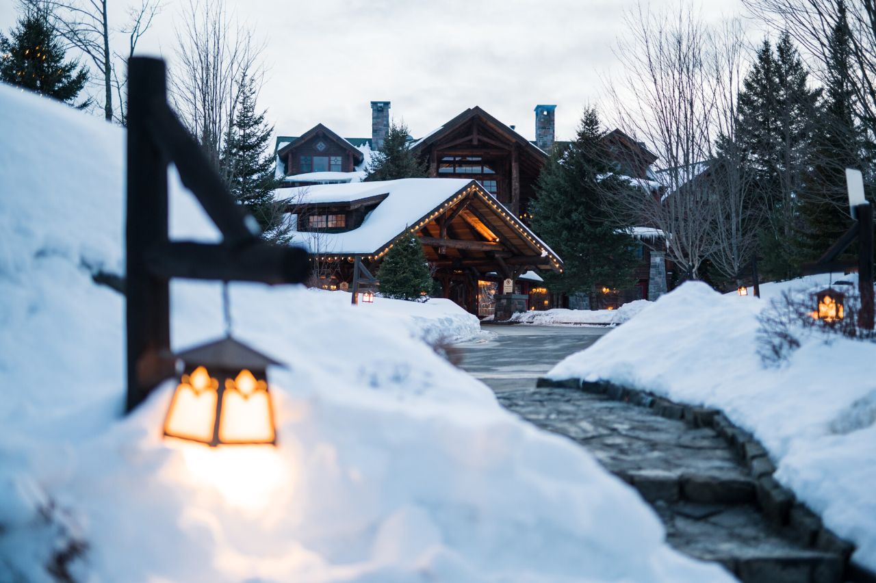The Whiteface Lodge in winter.