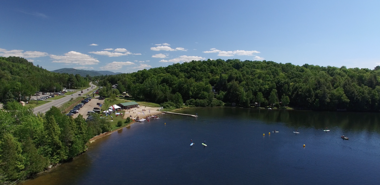 Aerial of Lake Colby beach