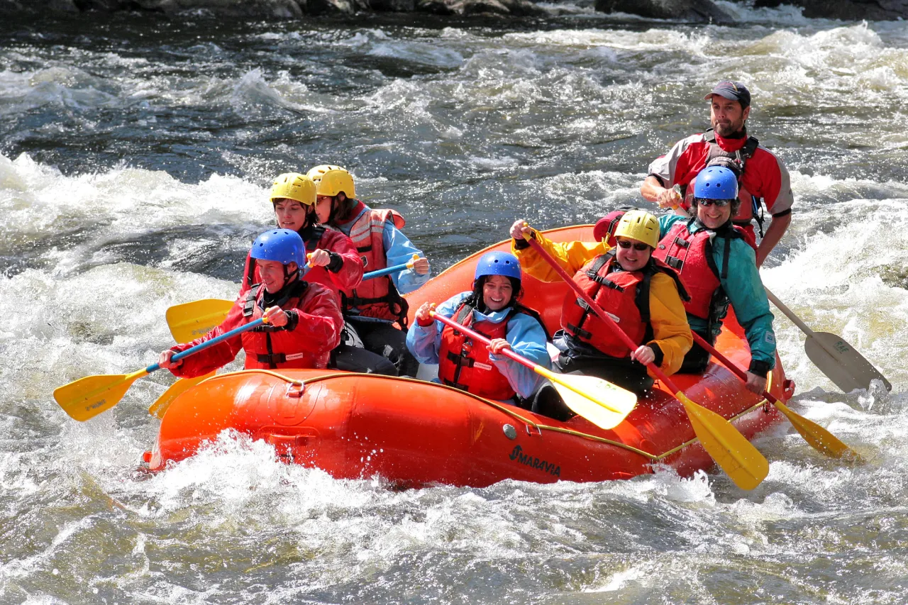 Whitewater rafting in the Adirondacks with the family.