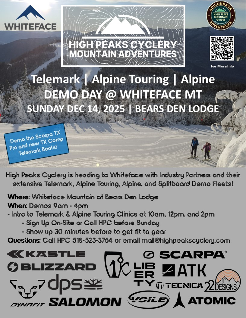 High Peaks Cyclery Demo Day poster