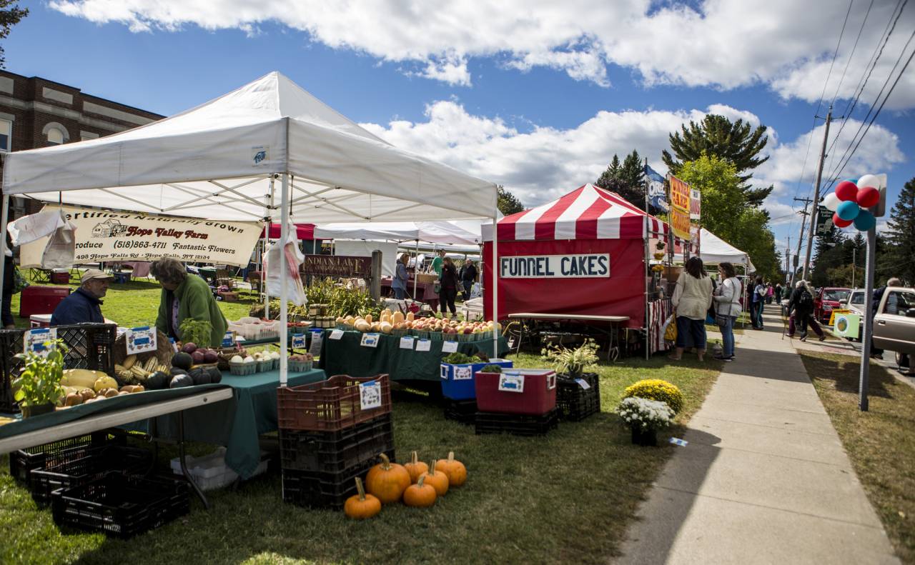 A farmer's market stand.