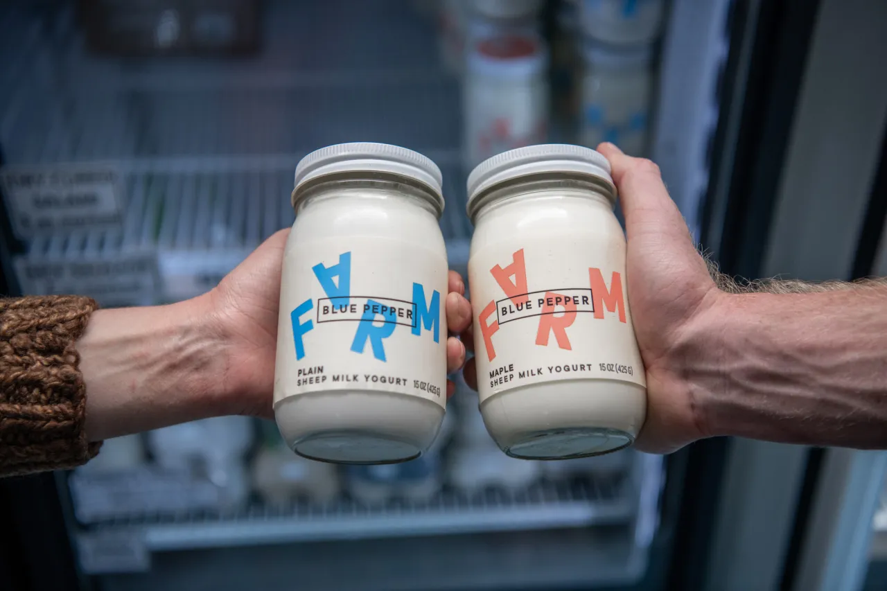 Fresh milk from a farm.