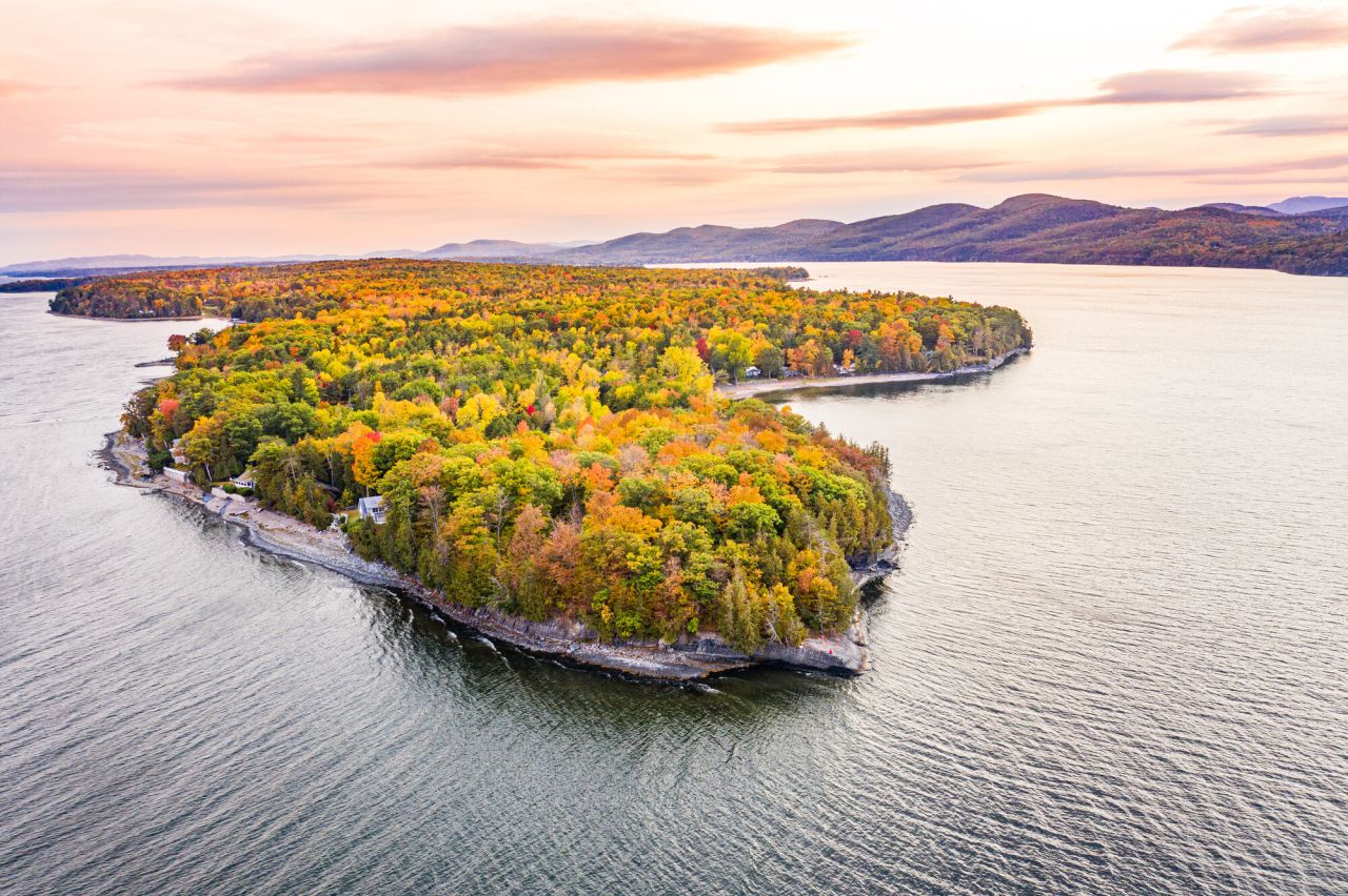 Lake Champlain in the fall.