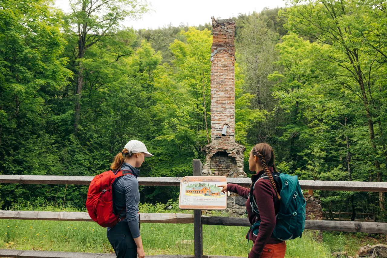 Hiking near Upper Works.