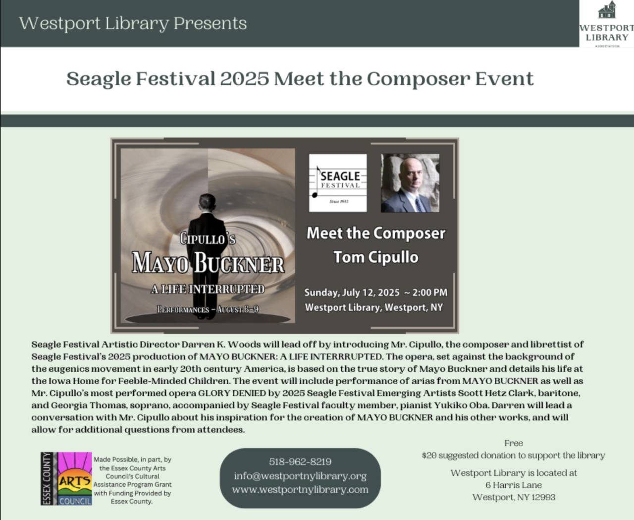 Meet the Composer event poster